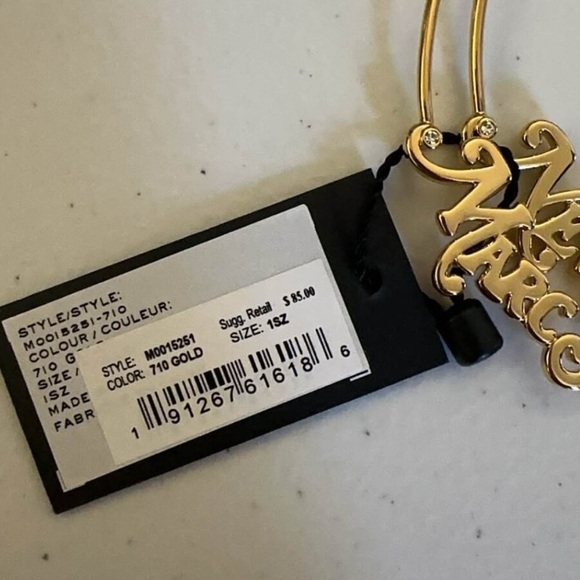 Marc Jacobs New York Gold Hoop Earrings featured New York Magazine✨$85 retail - Picture 2 of 2